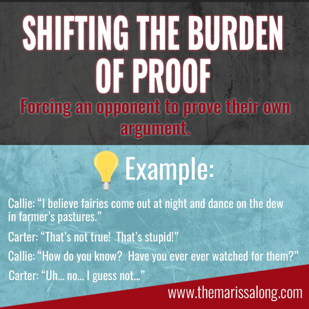 Shifting the Burden Of Proof