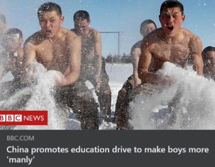China Promotes Education To Make Boys More Manly